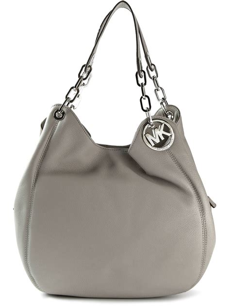 gray and red michael kors purse|Michael Kors grey shoulder bag.